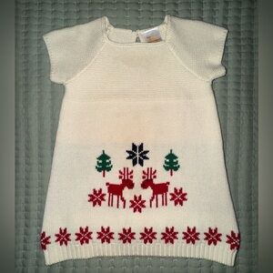 Hanna Andersson Dear Deer Sweater Dress In Cotton & Merino. 12-18 months